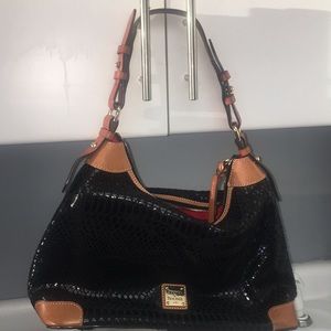 Dooney & Bourke Black Bag - Snake Embossed